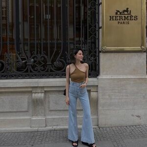 From Korea 🇰🇷 high rise wide leg jeans